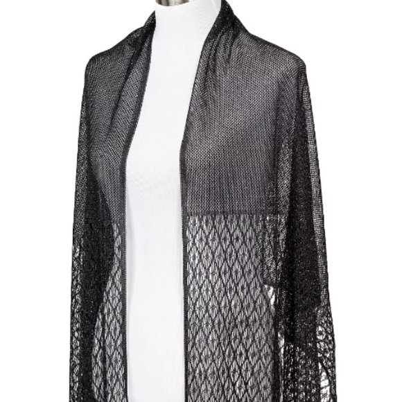 Knit Fringe Evening Wrap - Picture 5 of 6